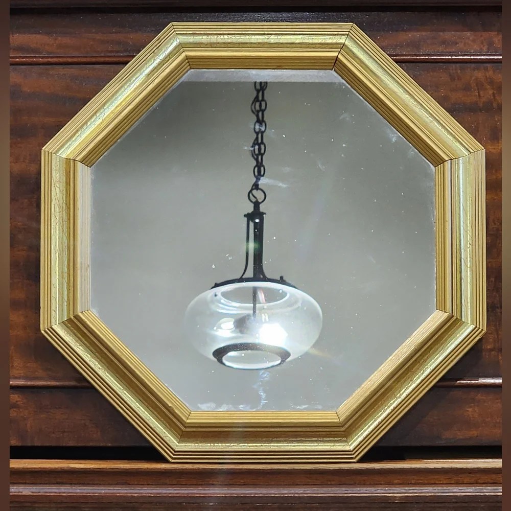 Octagonal Gold Framed Mirror